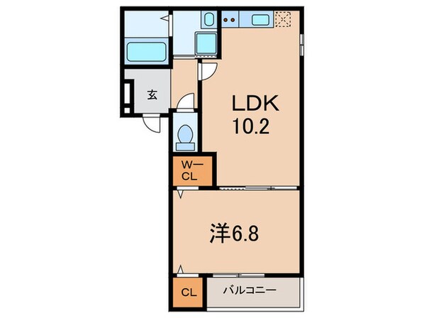 フジパレス大物公園Ⅱ番館の物件間取画像